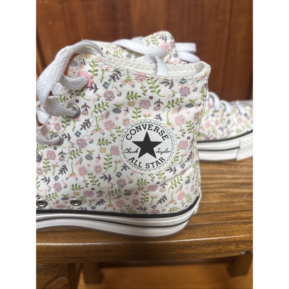 Woman's Converse Floral Chuck Taylor All Star EVA Lift Platform Size 5.5 - Picture 9 of 12